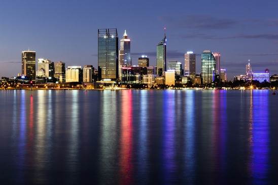 perth city at night