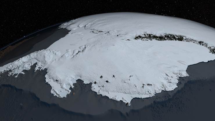 antarctica with ice