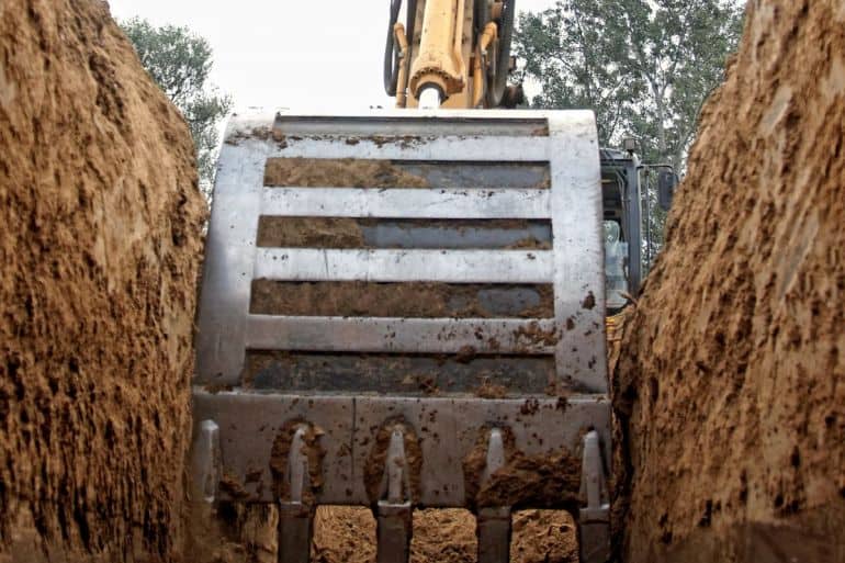 bulk earthworks on a construction site